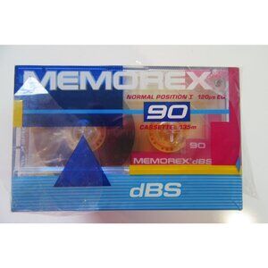 Memorex 5 Pack dBS 90 Minute Cassette Tapes